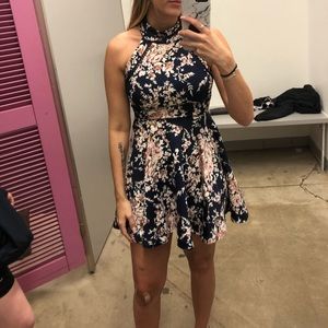 Macy’s Midi Navy Floral Dress